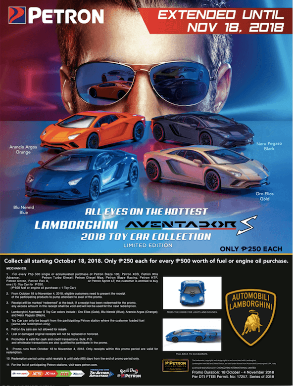 Petron Lamborghini Aventador S Toy 