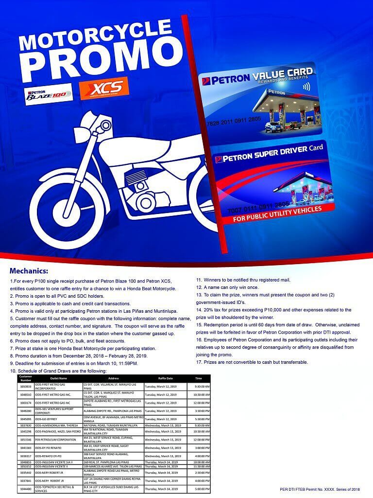 Motorcycle Raffle Promo