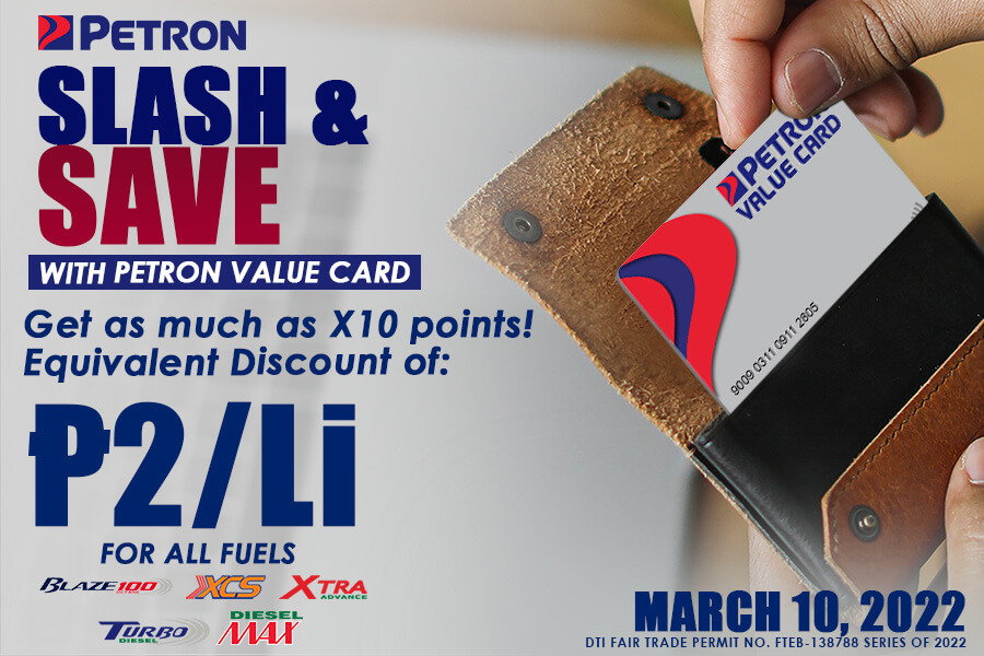 Slash and Save with Petron Value Card Promo (March 10, 2022)