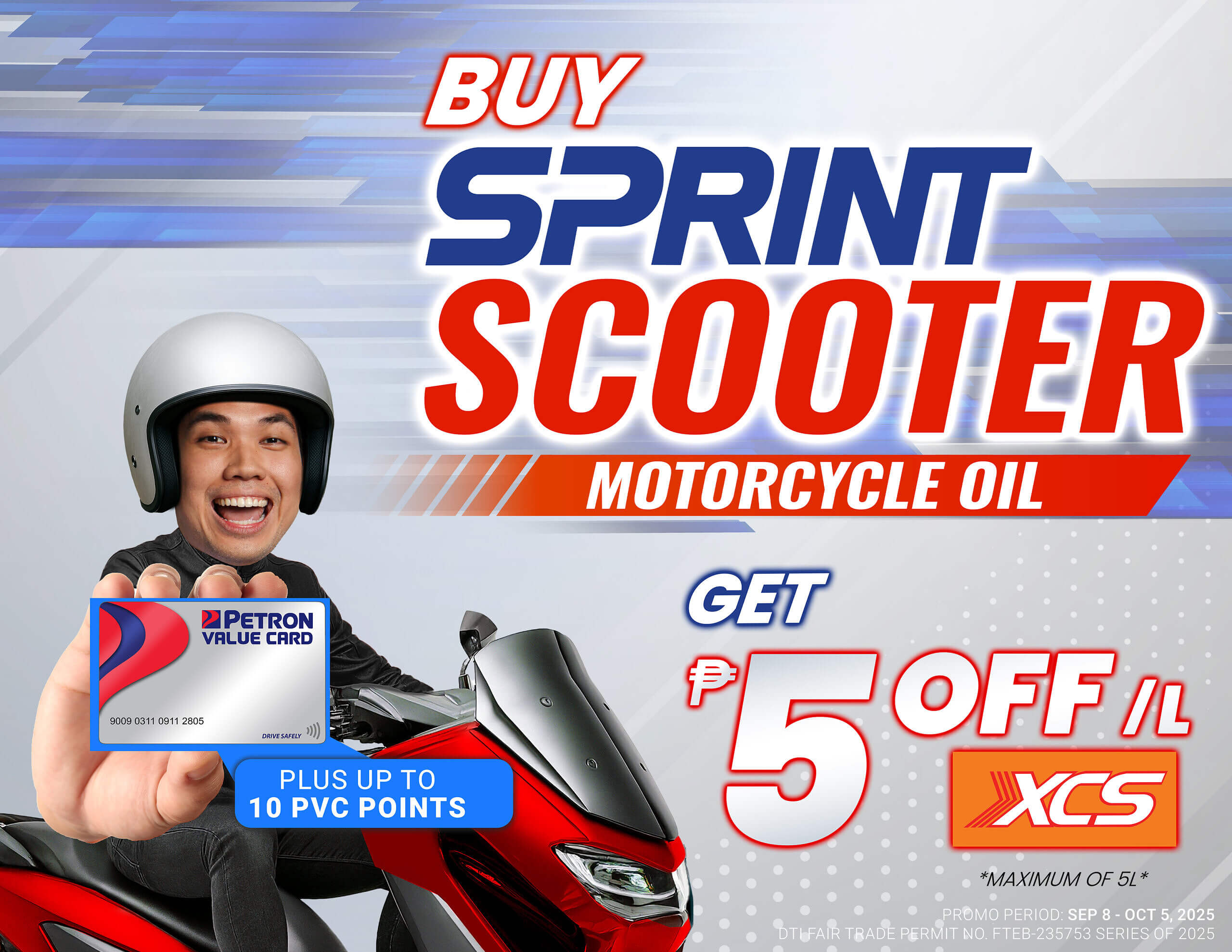 Sprint Scooter Oil x XCS Promo (September 8 – October 5, 2025) Sprint Scooter Oil x XCS Promo (September 8 – October 5, 2025)